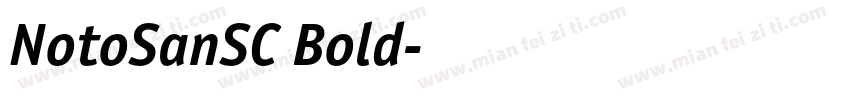 NotoSanSC Bold字体转换